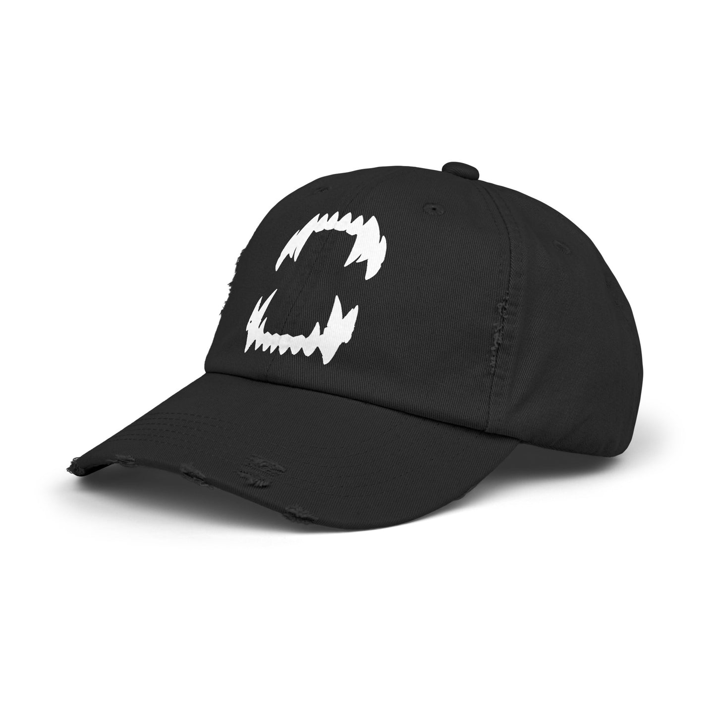 Unisex Fang Distressed Cap