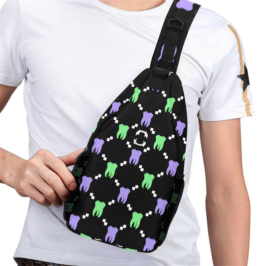 Tooth Print Sling Bag