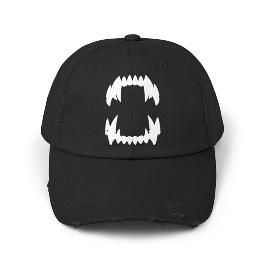 Unisex Fang Distressed Cap